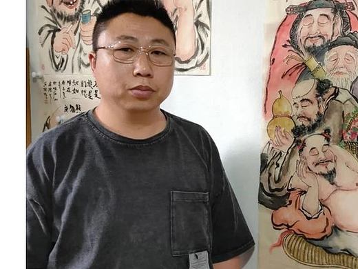 水墨人物画家石僧（姜兆兴）