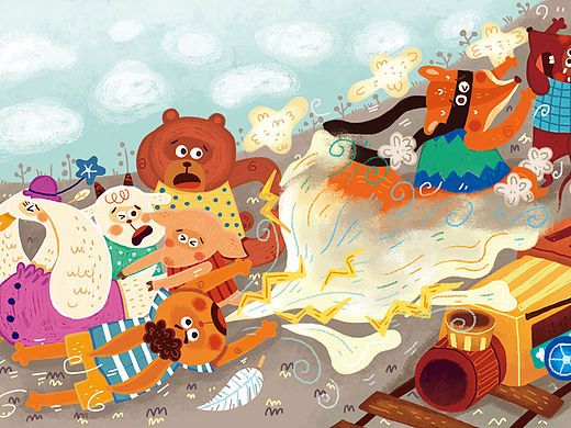 很久以前画好的商图小故事-爱打喷嚏的兔子