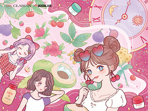 #my CLARINS 尋找天然好食肌#潮流美肌圖鑒（個人主頁-ZNTkzNzg0Mjg=） - 海報 - 站酷設計師天天創(chuàng)藝原創(chuàng)素材 - 站酷ZCOOL