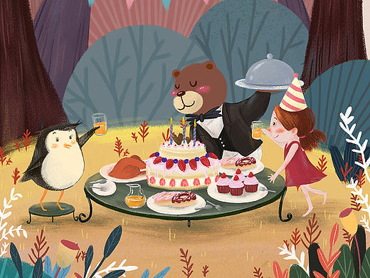 幸福的下午茶（个人主页-ZMjIwMDE5OTY=） - 儿童插画 - 站酷设计师abigalewen13原创素材 - 站酷ZCOOL