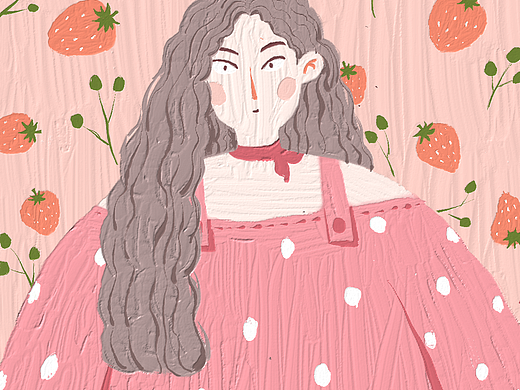 水果系列女孩（个人主页-ZNDM0ODMxMjQ=） - 新锐潮流插画 - 站酷设计师木方O_o原创素材 - 站酷ZCOOL