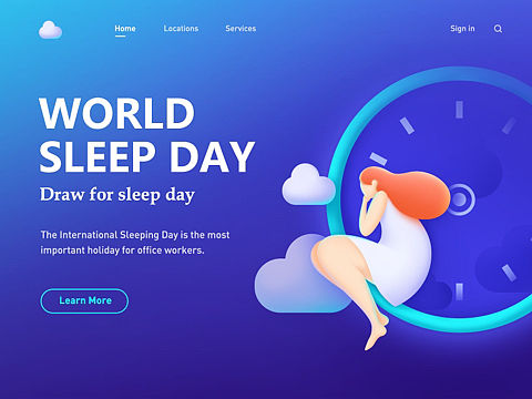世界睡眠日（個(gè)人主頁-ZMzQ4NTEzMDA=） - 軟件界面 - 站酷設(shè)計(jì)師文婧周原創(chuàng)素材 - 站酷ZCOOL