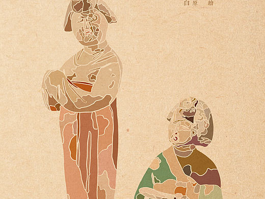 唐三彩女俑