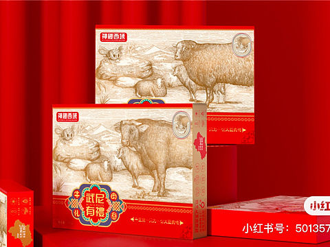 新疆牛羊肉礼盒包装设计