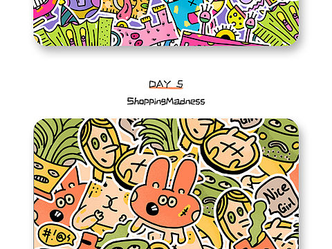 第一周貼紙插畫(huà)小結(jié)（個(gè)人主頁(yè)-ZMzU0ODQyOTY=） - 新銳潮流插畫(huà) - 站酷設(shè)計(jì)師趙藝寶寶寶原創(chuàng)素材 - 站酷ZCOOL