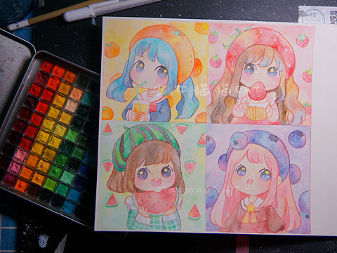 水果萌妹❤️（个人主页-ZMzQyNzU0MjQ=） - 创作习作 - 站酷设计师少女猫猫CAT原创素材 - 站酷ZCOOL