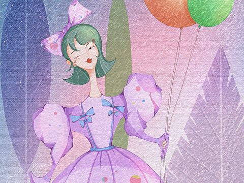 小眼睛长脖子女子