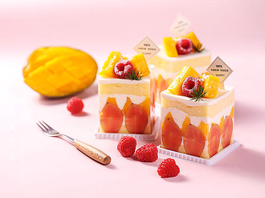 美食摄影烘焙甜点【芒果西点蛋糕】