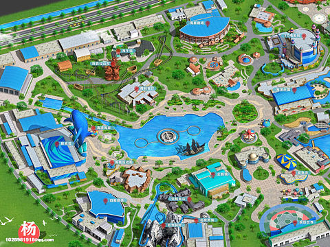 01三维风格景区导览图（8P）