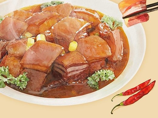 红烧肉（个人主页-ZMTMxMTY1MDQ=） - 商业插画 - 站酷设计师viola崔原创素材 - 站酷ZCOOL
