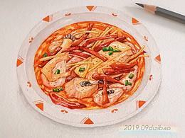 手绘美食，国宴东安鸡