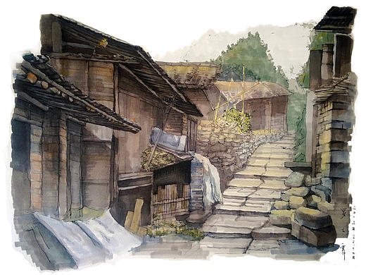 马克笔风景