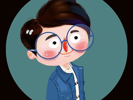 儿童插画头像原创