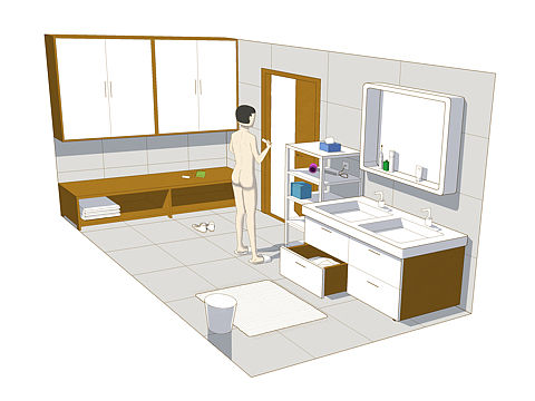 带透视的场景和人物