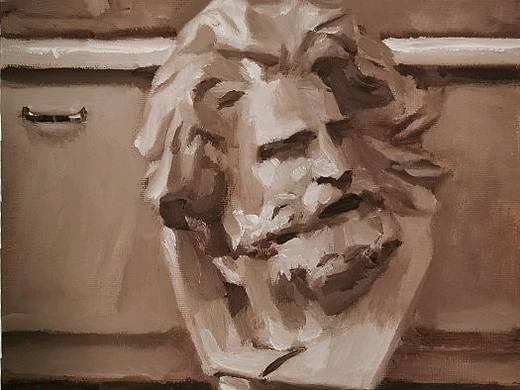 于生慧单色油画《马赛》