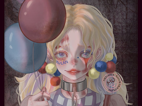 小丑女（个人主页-ZNTUyMzM0MDg=） - 创作习作 - 站酷设计师木兰不姓花原创素材 - 站酷ZCOOL