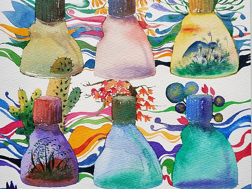 瓶子（个人主页-ZMzA2NDYwNjg=） - 新锐潮流插画 - 站酷设计师水了个彩原创素材 - 站酷ZCOOL