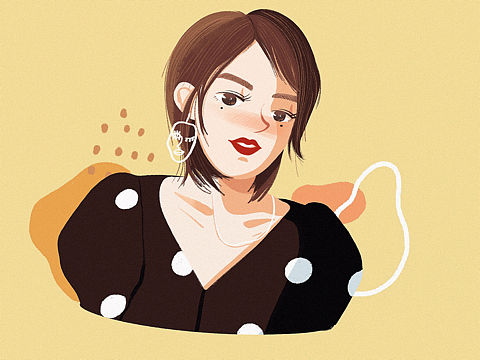 ipad畫(huà)張簡(jiǎn)單的插畫(huà)頭像（個(gè)人主頁(yè)-ZNDEyOTIzMzI=） - 創(chuàng)作習(xí)作 - 站酷設(shè)計(jì)師一只藍(lán)藍(lán)Lnnn原創(chuàng)素材 - 站酷ZCOOL