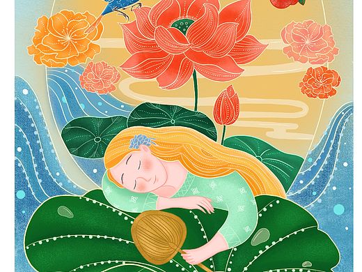 二十四节气之夏至（个人主页-ZNTM2MzU4NjA=） - 艺术插画 - 站酷设计师画画的Ande原创素材 - 站酷ZCOOL