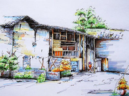 室内外手绘效果图表现