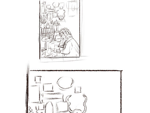 一个小女孩插画师