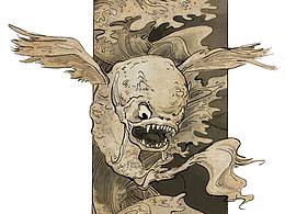 《山海經(jīng)》系列插畫--蠃魚