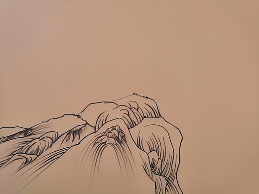 《千里江山图》山体线面局部