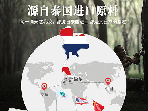 天猫京东泰国进口乳胶枕头详情页