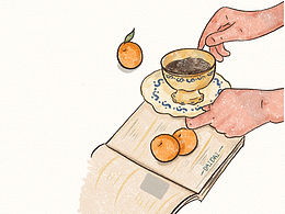 关于杯子的插画