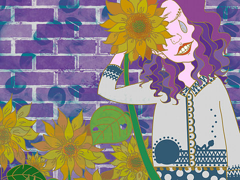 花叢中的女孩（個人主頁-ZMjg4MzI1Njg=） - 創(chuàng)作習作 - 站酷設(shè)計師ZHOU周粥原創(chuàng)素材 - 站酷ZCOOL