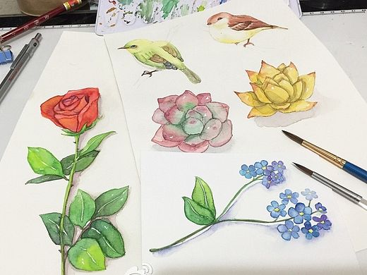 一些水彩練習(xí)（個人主頁-ZMTQxNzc1Njg=） - 創(chuàng)作習(xí)作 - 站酷設(shè)計師蘇打小蒙原創(chuàng)素材 - 站酷ZCOOL