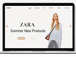 ZARA改版电商网页包装