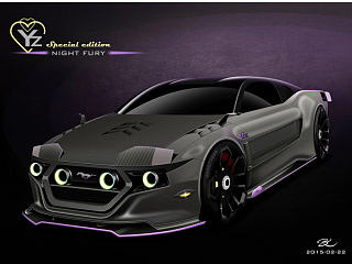Ford Mustang--special design--Night Fury（个人主页-ZNzIwOTQ4NA==） - 交通工具 - 站酷设计师BK1220原创素材 - 站酷ZCOOL