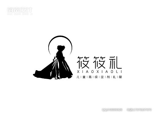 高级晚礼服儿童女孩人物卡通品牌logo黑色定制帽子设计