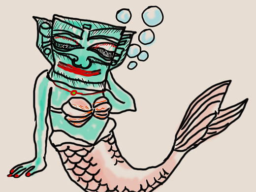 【大师全球首发】三星堆商大青铜面具全身还原像!