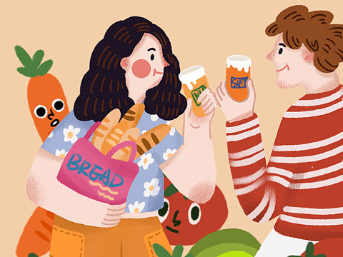 美食主题商业插画设计
