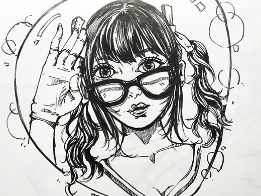 安仔首次秀手绘作画视频