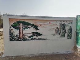 日照墙体彩绘 日照炒鸡店彩绘创意 店铺彩绘 手绘壁画