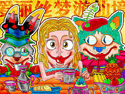 毕业的时候送给朋友的明信片，没有上色的线稿以及一些上了色的画稿——取名《趣》