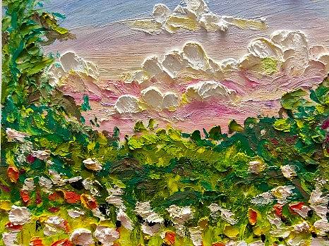 油画棒风景练习