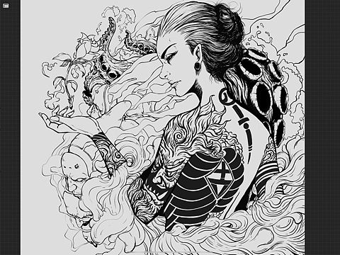 花臂大姐姐（个人主页-ZNDI2ODI3MzY=） - 概念设定 - 站酷设计师八两先生原创素材 - 站酷ZCOOL