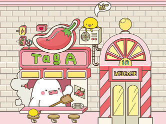 {tag A} A酱漫画墙