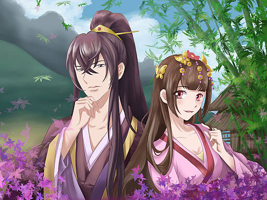 通灵妃海报临摹（个人主页-ZNDE5MjUzNDg=） - 单幅漫画 - 站酷设计师蘑菇的菇原创素材 - 站酷ZCOOL