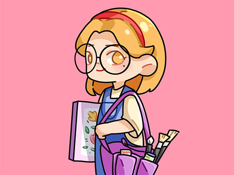 粉色（个人主页-ZNjEwMjE5Mjg=） - 儿童插画 - 站酷设计师月亮摇摇Sharon原创素材 - 站酷ZCOOL