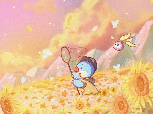 抓蝴蝶的小摩尔