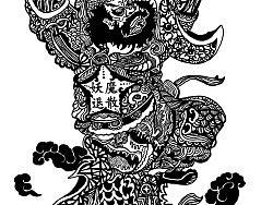 门神（个人主页-ZMTAzMDY0MA==） - 商业插画 - 站酷设计师挽起裤腿闹龙宫原创素材 - 站酷ZCOOL