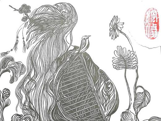 杂乱无章的签字笔涂鸦小画