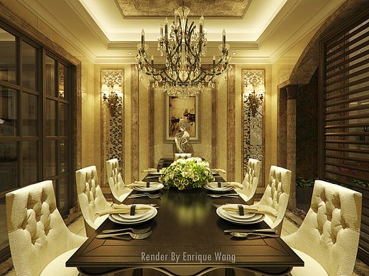 歐式餐廳（個人主頁-ZMTQ2MDU1MjA=） - 家裝設(shè)計 - 站酷設(shè)計師mrmoon2010原創(chuàng)素材 - 站酷ZCOOL