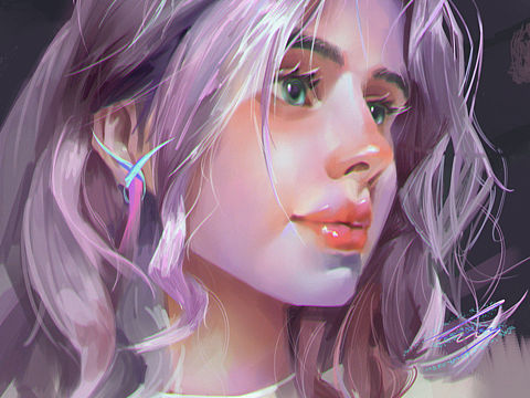 梦幻紫少女（个人主页-ZNDU4OTI0MTY=） - 单幅漫画 - 站酷设计师Samuel_s原创素材 - 站酷ZCOOL