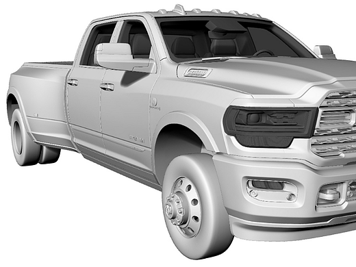 2019道奇公羊3500限量版皮卡模型